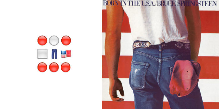 Portada de 'Born in the USA' de Bruce Springsteen en Emoji.