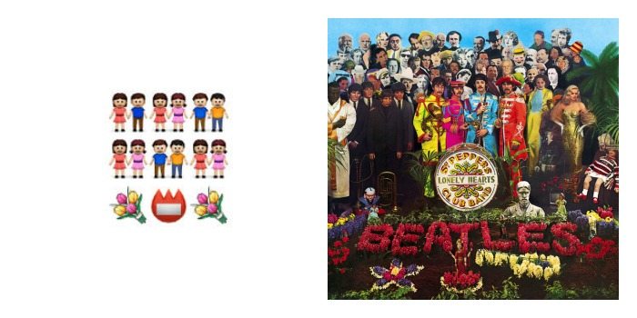 Portada de 'Sgt. Peppers' de The Beatles en Emoji.