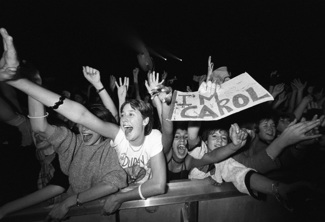 Fans de Duran Duran durante un concierto.